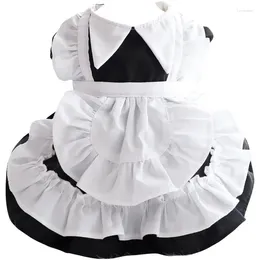 Dog Apparel Small Dress Summer Pet Clothes Maid Skirt Cat Puppy Bichon Shih Tzu Pomeranian Maltese Poodle Yorkie Clothing Costume