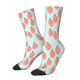 Men's Socks Funny Peach Fruit Male Mens Women Summer Stockings Harajuku