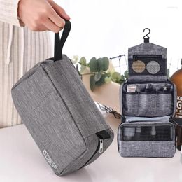 Storage Bags Folding Man's Cosmetic Bag Travel Hanging Bathroom Toiletry Makeup Suitcase Organiser Cable Electronic Gadgets Case Home