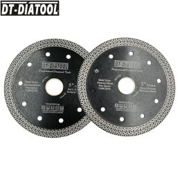 Zaagbladen DTDIATOOL 2pcs Diameter 125mm/5" Hot pressed Sintered Cutting Disc Mesh Turbo Diamond Saw Blade Ceramic Marble Tile Blade