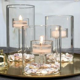 Candle Holders Pack Of 3 Glass Holder For Wedding Centrepieces Modern Tealight Dining Room Decor Candleholders