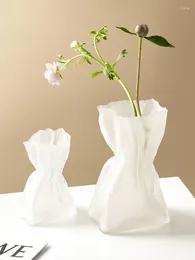 Vases Transparent Glass Vase Hydroponic Flower Arrangement High-end Colorful Living Room Decor Crafts Wedding Decoration