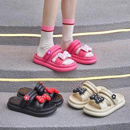 Slippers Ladies And Sandal Sweet Bow Slipper Summer Casual Comfort Thick Sole Beach Shoes Women Slides Flip Flops Footwear