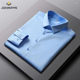 Men's Dress Shirts Casual And Fashionable Long Sleeved Solid Colour Shirt Non Ironing Wrinkle Resistant Business Top