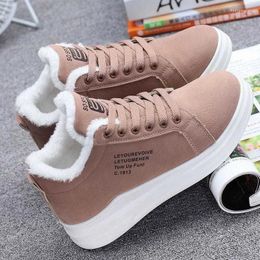 Casual Shoes Women's Winter Warm Women Fur Sneakers Lace Up Plush Fashion Platform Lady Woman Snow Boots Zapatillas Mujer