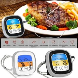 Gauges Instant Read Meat Thermometer Probe Wire Digital Lcd Display Oven Safe Food Thermometer For Cooking Sensitive Colour BBQ Tools