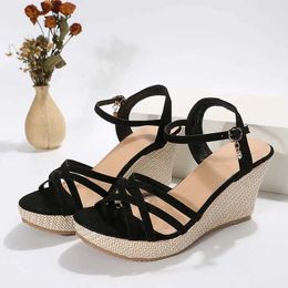 Sandals Home>Product Center>Womens Shoulder Strap Wedge High Heels H240328ELFT