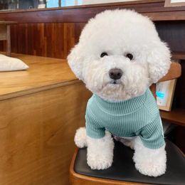 Dog Apparel Round Neck Pet Sweater Small Spring Fall Sweatshirt Soft Breathable Short Sleeve With Elastic Two Legs For