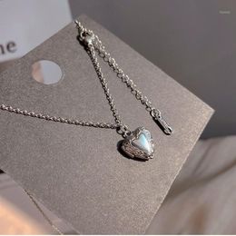 Pendant Necklaces Trendy Romantic Charm Open Design Love Heart Silver Color Women's Korean Style Jewelry Accessories288L