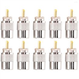 Spoons 10PCS RF Connector UHF Male RG8 RG58 Cable Lug Antenna PL259