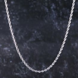 Chains White Gold ed Rope Chain Necklace Singaporean Venetian For Men And Women 3mm Hip Hop Jewellery CultureChains290d