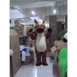 Mascot Costumes Foam Cute Brown Horse Cartoon Plush Christmas Fancy Dress Halloween Mascot Costume