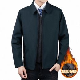 new Cott Padded Blazer Busin Jacket Men Casual Coats Simple Middle-Aged Elderly Dad Clothes Office Outerwear Men's Jackets T5tL#