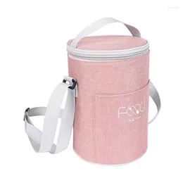 Storage Bags HOUSBAY Bento Accessories Breakfast Cup Bag Insulation Round Lunch Convenient Cooler Wear-resistant Insulated