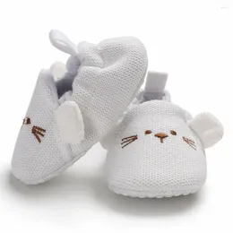 First Walkers Toddler Infant Babies Unisex Knitted Crib Shoes Perwalkers Walking Anti-Slip Soft Sole Slippers