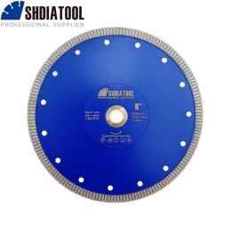 Zaagbladen SHDIATOOL 1pc Dia 8"/200mm Diamond Saw Blade Circular Saw Diamond Cutting Disc Marble Tile Cutter Ceramic Porcelain Cut Plate