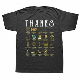 funny Thanks Scientists Astromy Biology Chemistry Galaxy Math Physics School Teacher Science T Shirts Short Sleeve T-shirt c7Ps#