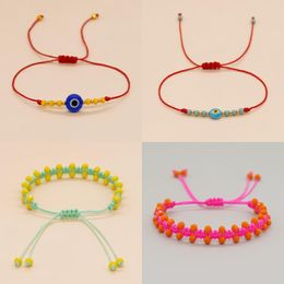 Charm Bracelets Turkish Lucky Evil Red Eye Men Women Handmade Jewelry Female Drop Delivery Otg1J
