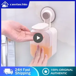 Liquid Soap Dispenser Bathroom Suction Cup Kitchen Sink Plastic Press Portable Wall-mounted Hand Bottle Punch-free Bath Supplies