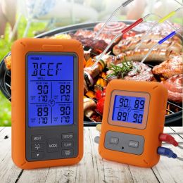 Gauges Wireless Digital Instant Read Meat Thermometer With 4 Probe Alarm Timer for Smoker,Grill,BBQ,Oven,Food Thermometer Cooking Tools