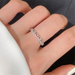 wed diamond ring woman 925 sterling silver designer engagement rings for women white 5A zirconia luxury Jewellery casual daily outfit travel wedding gift box size 5-9