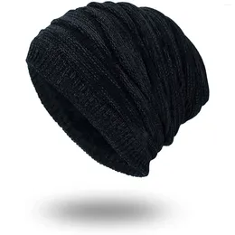 Berets Unstructu Caps Hat Knitted Warm Slouch Winter Men H Hats Soft Women Baseball Hut