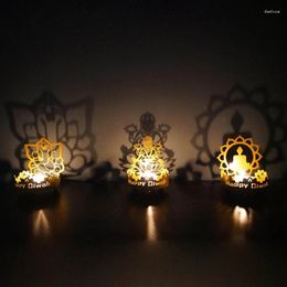 Candle Holders Decorative Party Holder Projection Candlestick Home Table Craft For Ramadan Decor Creative Hollow Ornam