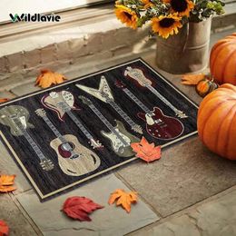 Carpets 1pc Guitar Music Door Mat Area Rugs For Bedroom Living Room Office RV 15.7"x23.6" Floor Mats Soft Non Slip Bath