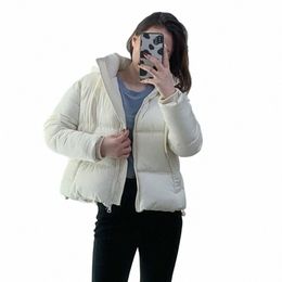 parkas Women Fi Black Coats Women 2022 Winter Thick Warm Short Women Elegant Zipper Cott Jackets Female Ladies F0TG#