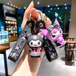 Fashion Kuromi Character Silicon Pendant Jewelry Key chain Backpack Ornament Car key Ring Gifts