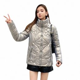 wable Bright Down Coat for Women 2023 Winter Fi Short Loose Cott Coats Women's Thickened Warm Jackets Jaqueta Puffer c0UM#