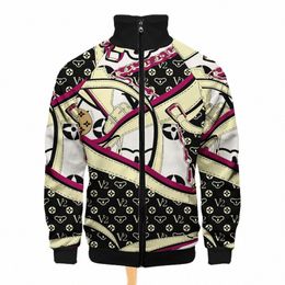 spring and Autumn 2023 Fi New Brand Elements 3D Printed Men Jacket Casual Trend Street Motorcycle Sports Lg Sleeve Jacket N8C3#