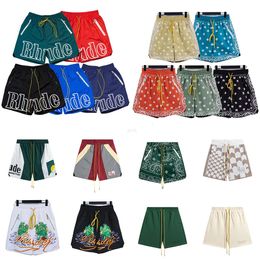 Top quality designer shorts summer fashion beach shorts Mens Womens street wear red blue black loose ligthweight shorts rhude shorts mens short European Size S-XL