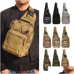 Outdoor Bags Military Tactical Backpack Camouflage Molle Shoder Bag Hiking Cam Climbing Daypack 600D Hunting 220714 Drop Delivery Spor Dhu8A