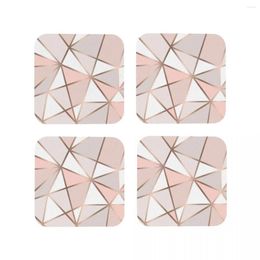 Table Mats Pink Grey & Gold Geo Wall Tapestry Coasters Kitchen Placemats Non-slip Insulation Cup Coffee For Decor Home Tableware Pads