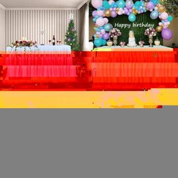 Table Skirt Wedding Party Tutu Tulle Cover Baby Skirting 0.77M Cloth Home Shower Decor 1.85 Tablewar Z1H7