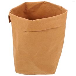 Storage Bags Fruit Kraft Paper Bag For Sandwich Fruits Pouch Foldable Shopping Bread Grocery Food