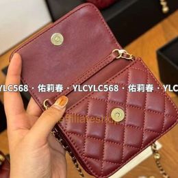 designer crossbody bag chanely Mini Golden Ball Small Waste Bag Woc Chain genuine leather waist diamond grid chain single shoulder diagonal small square