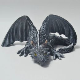 Sculptures Big Squatting Dragon Gothic Dragon Biplane Noble Dragons Simulation Flying Dragons Resin Crafts Garden Decor