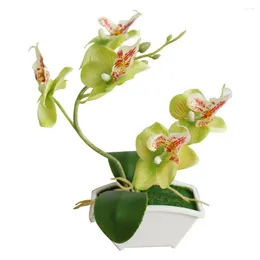 Decorative Flowers Durable Fake Orchids Cloth Simulatedivid Plastic DIY Artificial Butterfly Orchid Flower Realistic