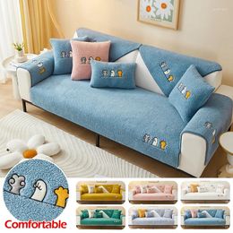 Chair Covers Thicken Plush Couch Cover Winter Warm Sofa Pad Non-Slip Slipcovers For Living Room L-Shaped Back Towel Sectional Mat