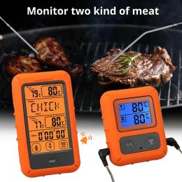 Gauges Hot Sale Wireless Food Thermometer Touch Screen Dual Needle Kitchen Cooking Thermometer Food Roasting Thermometer Fast Delivery