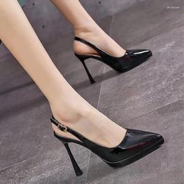 Dress Shoes Sexy High Heels Women Sandals Party Pointed Toe Summer Walking Slippers 2024 Fashion Pumps Femme Zapatillas Slides