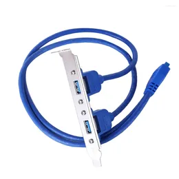 Spoons 20 Pin To Dual USB3.0 Baffle Extension Cable High Speed USB 3.0 Back Panel Expansion Bracket 2 Port Motherboard