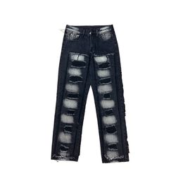 Luxurys Designers Jeans Distressed France Fashion Pierre Straight Men's Biker Hole Stretch Denim Casual Jean Men Skinny Pants Elasticit#c4