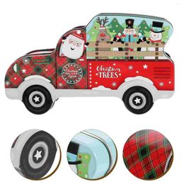 Storage Bottles Christmas Cookie Tins Candy Box Car Shape Biscuits Tinplate Containers
