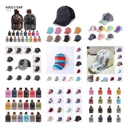 Party Hats Criss Cross Ponytail Hat 71 Styles Criss Cross Washed Distressed Messy Buns Ponycaps Baseball Caps Trucker Mesh T2I52512323743