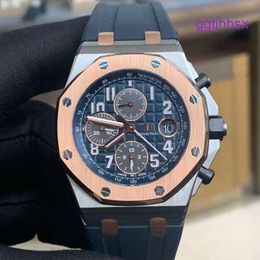 AP Dress Wrist Watch Royal Oak Offshore Series 26471SR Room Golden Blue Plate Baoqilai Limited Edition Mens Timed Fashion Leisure Business Sports Watch