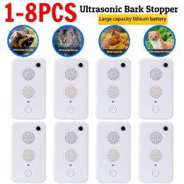 Whistles Ultrasonic Puppy Barking Stopper Antidisturbing Stop Barking Device Antinoise Rechargeable Deterrent Powerful Pet Supplies