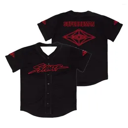 Men's T Shirts Slander Merch Black Red Festival Baseball Jersey Tops V-Neck Short Sleeve Women Men Streetwear Fashion Clothes